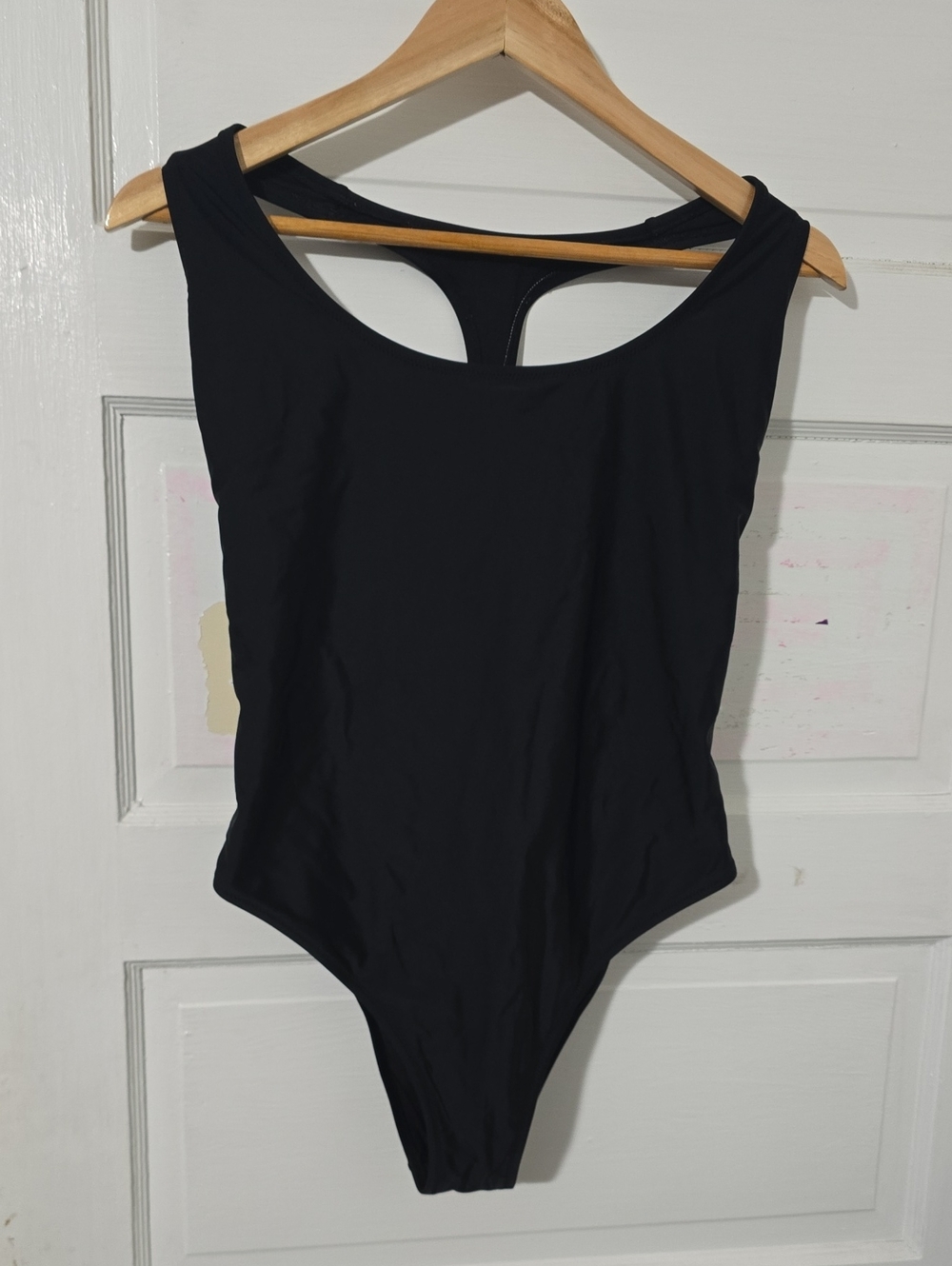 aerie Black One-Piece Cheekier Swimsuit with Racerback